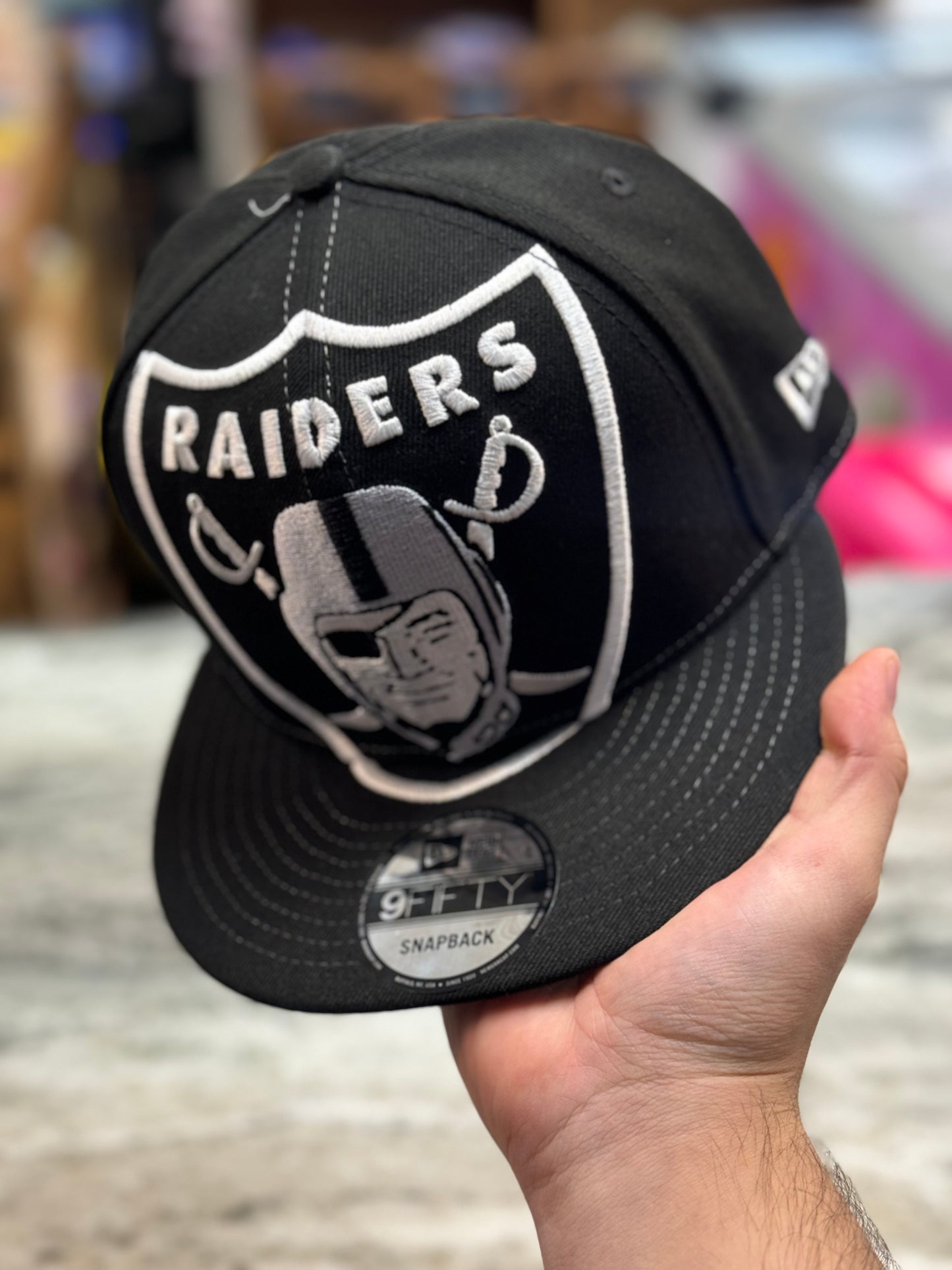 Gorra New Era 9Fifty Vintage Raiders Big Logo Black