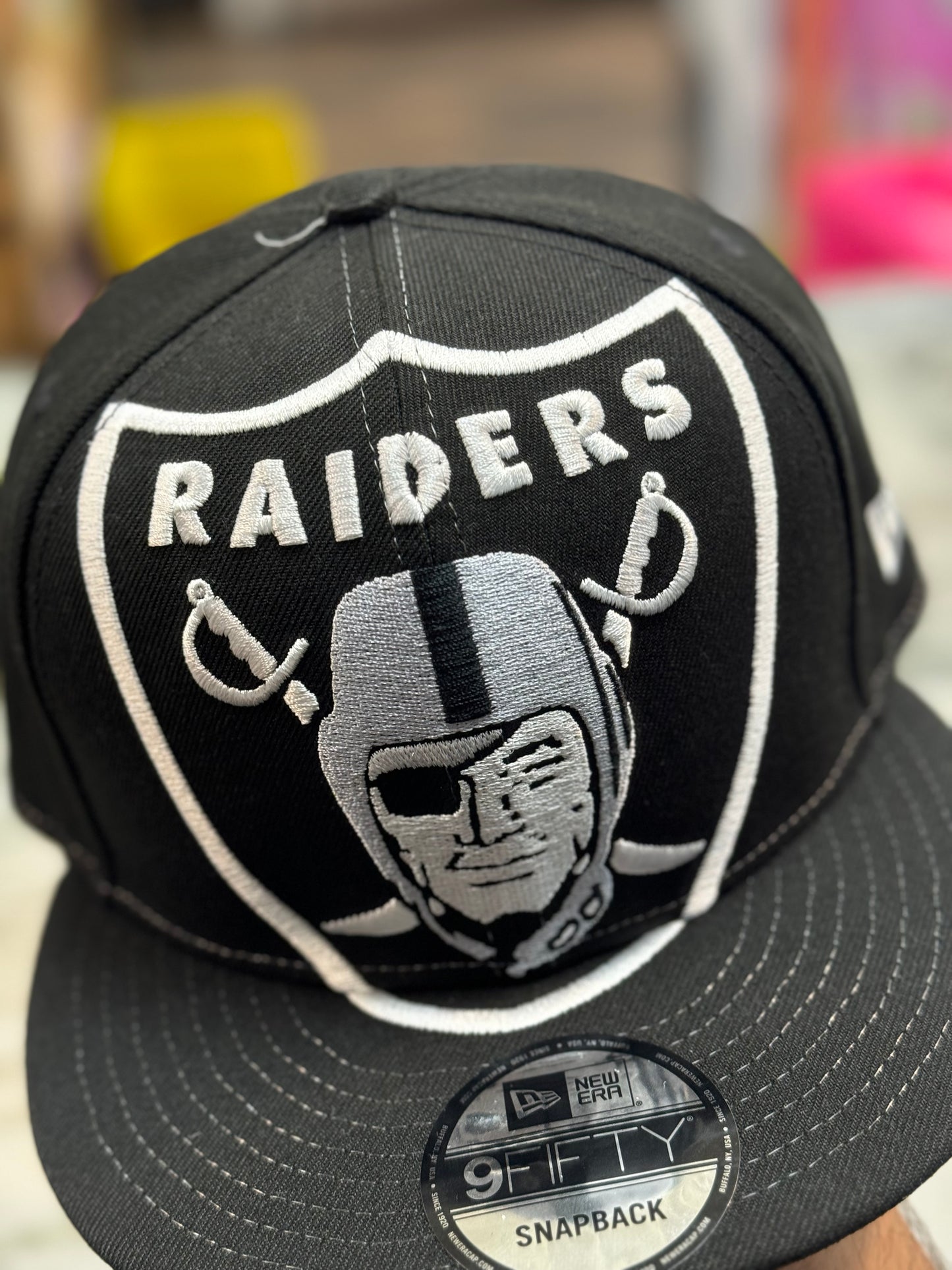 Gorra New Era 9Fifty Vintage Raiders Big Logo Black